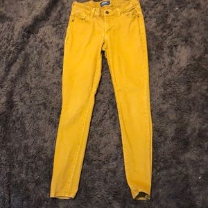 old navy mustard yellow jeans
